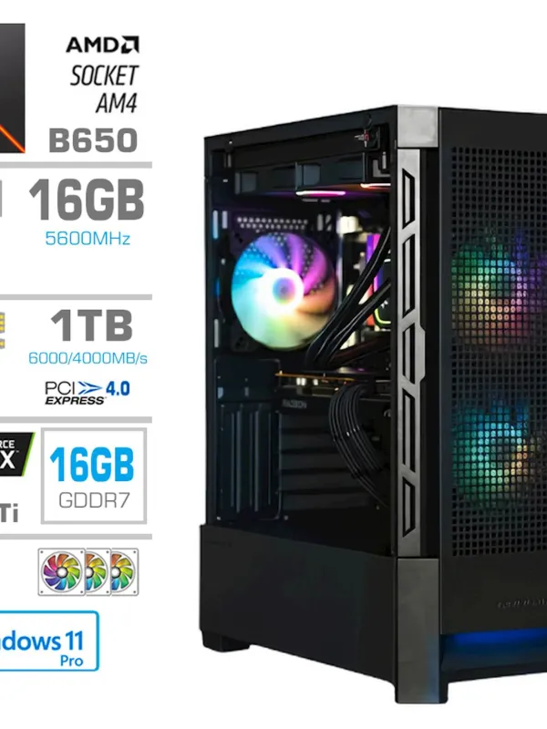 Računalnik PCX Exton R7 9700X/16GB/1TB/RTX5060Ti/W11P