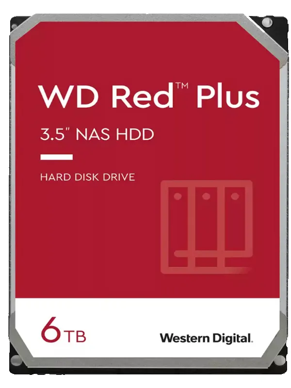 WD Red Plus 6TB 3,5" SATA3 256MB 5460rpm NAS trdi disk WD60EFPX