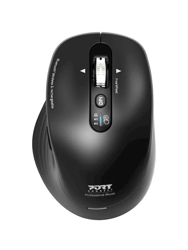Miška PORT BUSINESS WL+BT, USB-A / C, polnilna