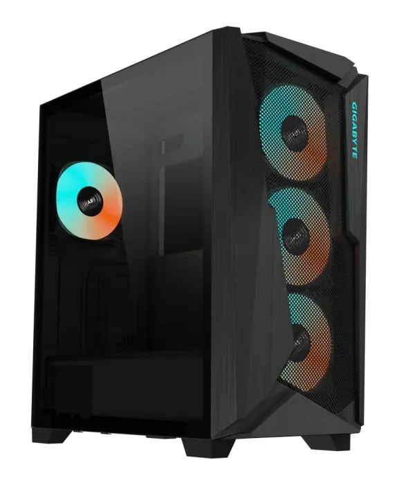 GIGABYTE C301 GLASS V2 USB 3.1 Gen2 Type-C ARGB osvetljeno ohišje, E-ATX črno