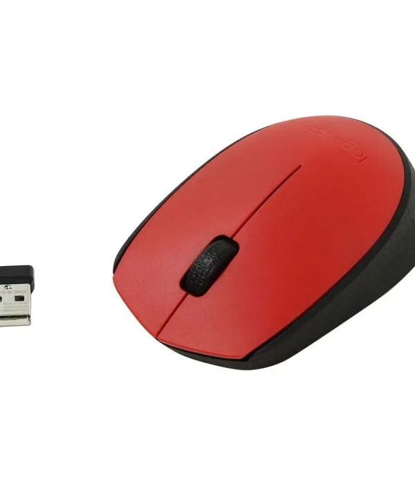 Logitech M171 Wireless majhna miška, rdeča