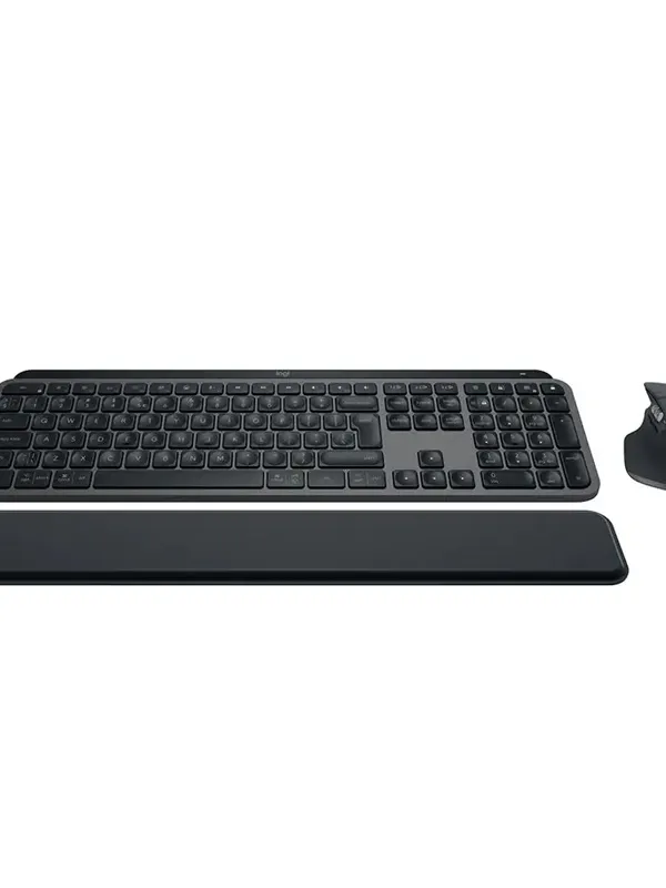 LOGITECH MX Keys S USB-C/BT brezžična osvetljena črna slo tisk naslon za zapestje + miška MX Master 3S + tipkovnica