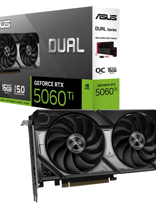 ASUS Dual GeForce RTX 5060 Ti OC 16GB GDDR7 DUAL-RTX5060TI-O16G grafična kartica