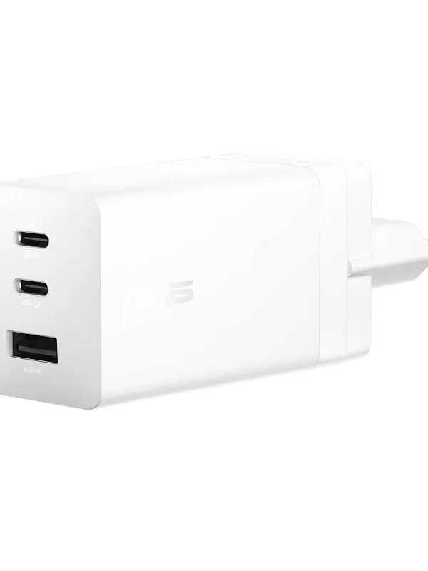 ASUS 100W USB-C GaN Charger, 2x USB-C & 1x USB-A, 100W Max, bel