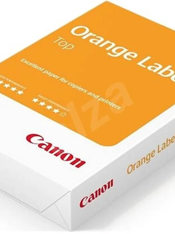 Papir CANON TOP A4, 80 g (orange label), v škatli je 5 zavitkov po 500 listov