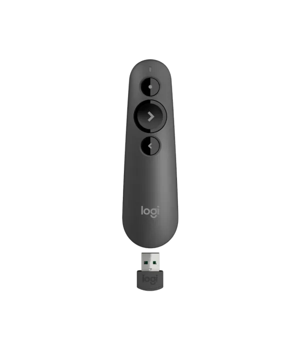 Logitech Presenter R500s Wireless, rdeč laser, USB, Grafit