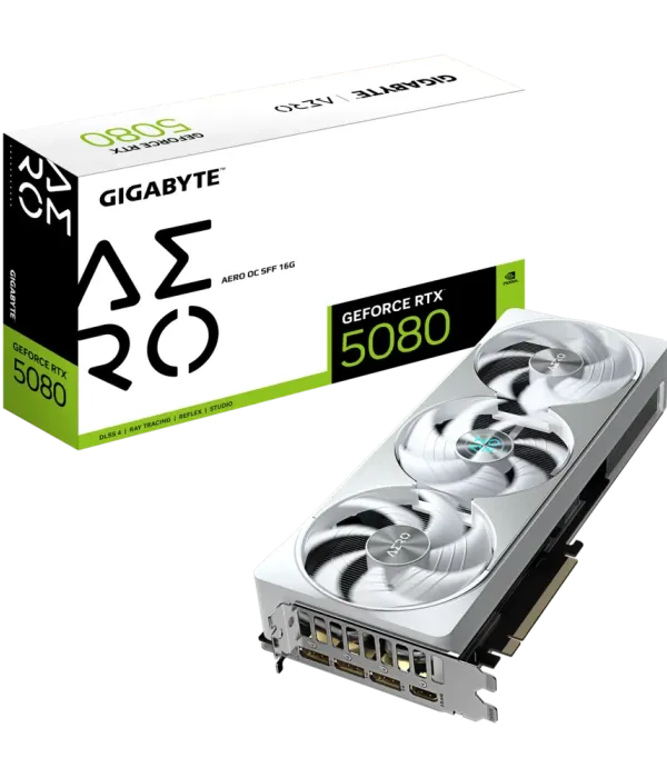 Grafična kartica GIGABYTE GeForce RTX 5080 AERO OC 16G, 16GB GDDR7, PCI-E 5.0