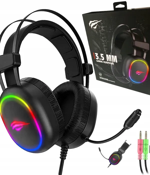 HAVIT Gamenote RGB LED slušalke z mikrofonom HV-H2016d