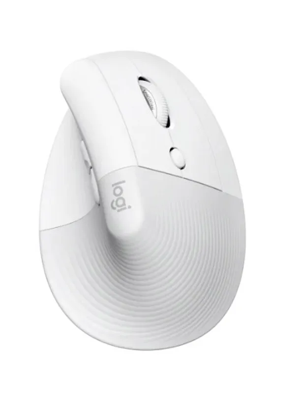LOGITECH Lift vertical ergonomična brezžična optična mini bela miška