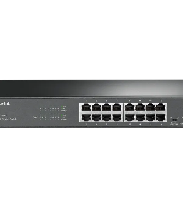 TP-LINK SG1016D V12 16 port Gigabit 10/100/1000 mrežno namizno/stensko stikalo