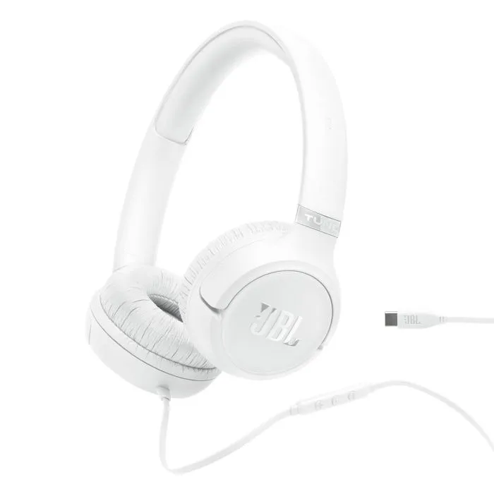 JBL Tune 530C USB-C žične naglavne slušalke, bele