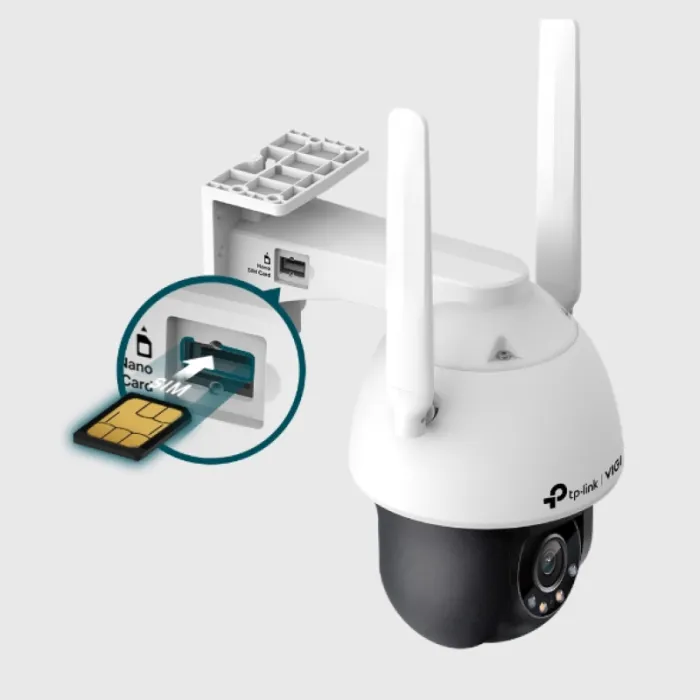 TP-LINK VIGI 4MP zunanja Full-Color 4G/LTE Pan Tilt mrežna kamera (do 2560X1440 H.265+ 30fps)