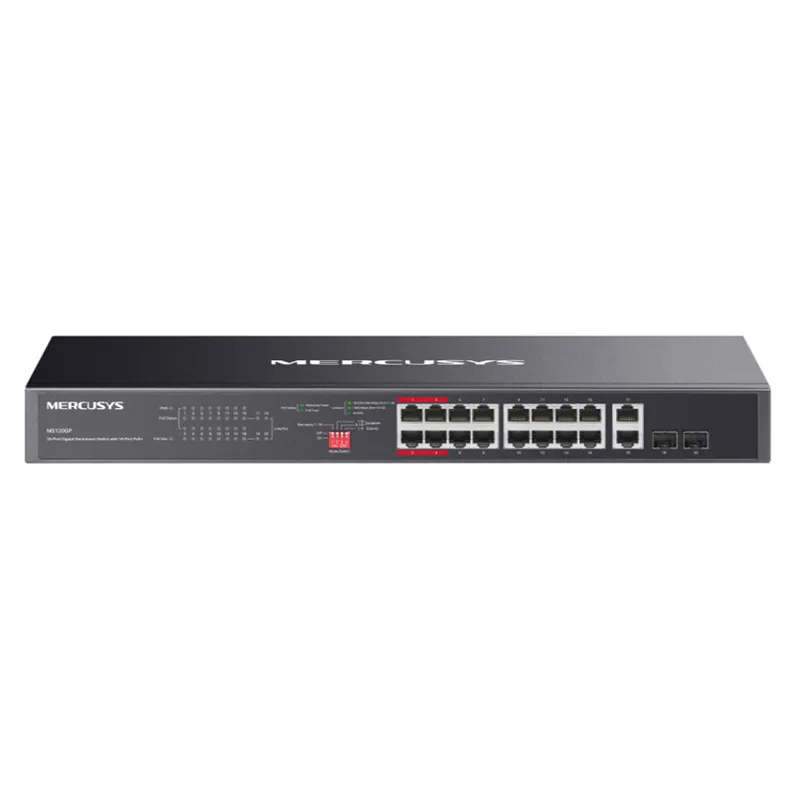 MERCUSYS MS120GP 20-port 16x Gigabit PoE+ RJ45 2x Gigabit RJ45 2x SFP mrežno stikalo switch