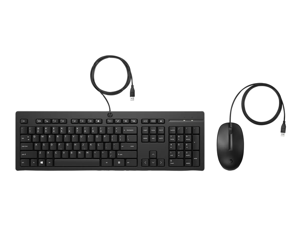 HP 225 Wired B Mouse and KB G2 Black