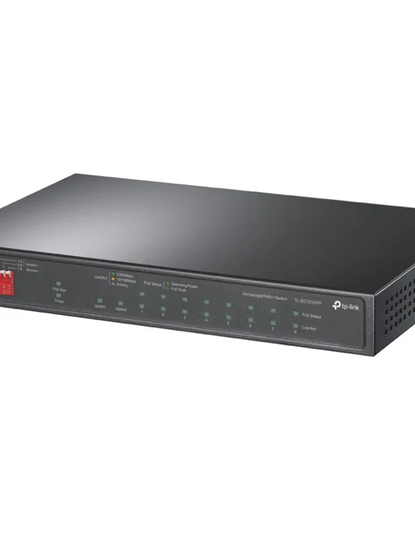 TP-LINK TL-SG1210PP 10-port 9x Gigabit (6x PoE+ 2x PoE++) RJ45 1x Gigabit SFP/RJ45 Combo mrežno stikalo switch