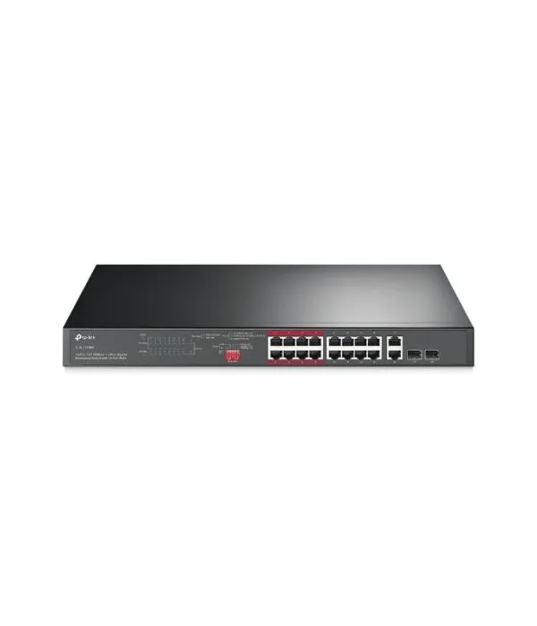 TP-LINK 16-Port 10/100 Mbps + 2-Port Gigabit Rackmount switch stikalo z 16-Port PoE+