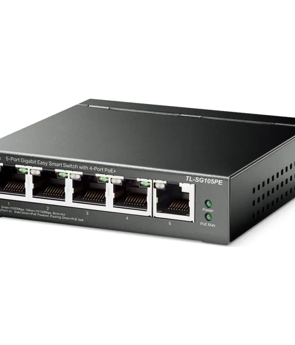 TP-LINK 5-Port Gigabit Easy Smart switch stikalo z 4-Port PoE+