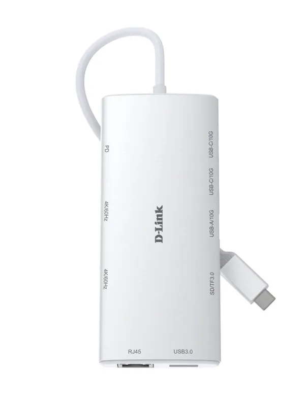 D-LINK DUP-A010 10 v1 USB razdelilec, 2x Hdmi, LAN, USB, MicroSD/SD, USB-C...