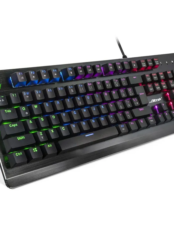INTER-TECH Nitrox NK-2000ME žična RGB mehanična DE tisk gaming tipkovnica