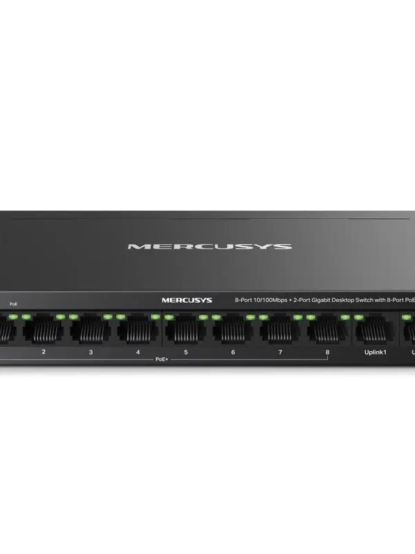 MERCUSYS MS110CMP 10-port 8x 10/100Mbps PoE+ RJ45 2x Gigabit RJ45 mrežno stikalo switch