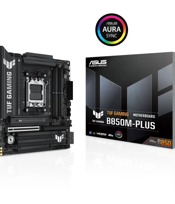 ASUS TUF GAMING B850M-PLUS, DDR5, SATA3, USB3.2Gen2x2, DP, 2.5GbE, AM5 mATX