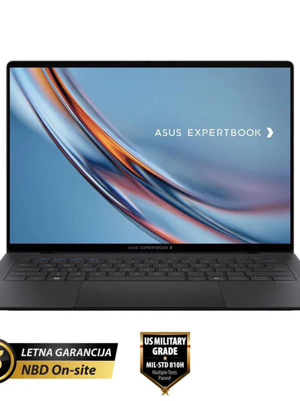 ASUS ExpertBook Ultra B9 OLED 14" (35,56cm) WQXGA+ Core Ultra 7 X7 358H 32GB 1TB 0,99kg Win11 Pro Jet Fog prenosni računalnik B9403CVAR-WB53D0X + ovitek in LAN adapter