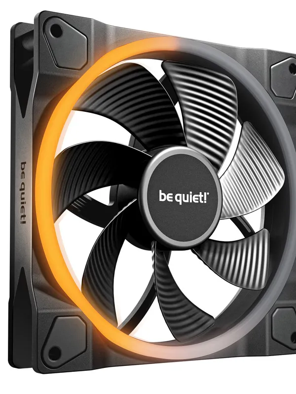 BE QUIET! LIGHT WINGS (BL134) Reverse 140mm 4-pin PWM ARGB črn ventilator