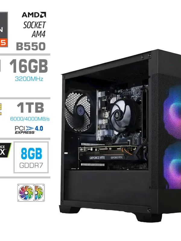 Računalnik PCX Extian R5 5600X 16GB 1TB RTX5060