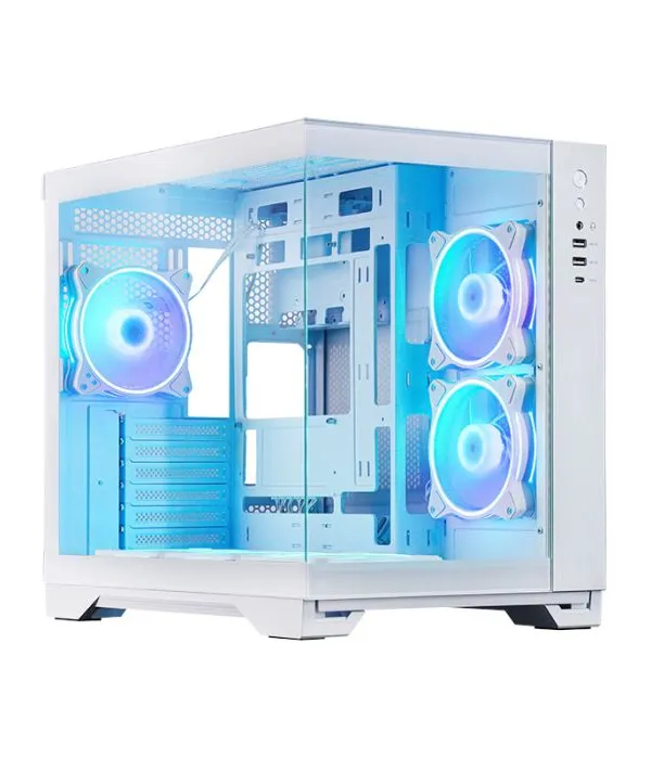 Chieftec VISIO USB3.2 Gen2 ATX A-RGB ohišje, belo