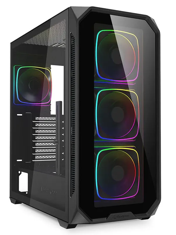 SHARKOON AK5G RGB midiATX okno črno ohišje