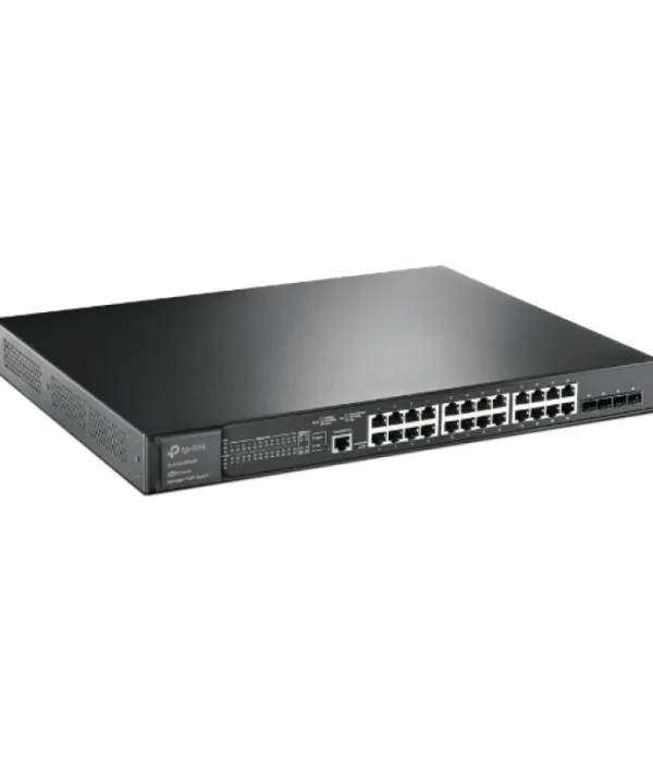 TP-LINK JetStream 24-Port Gigabit PoE+ stikalo z 4-Port 10GE SFP+ L2+