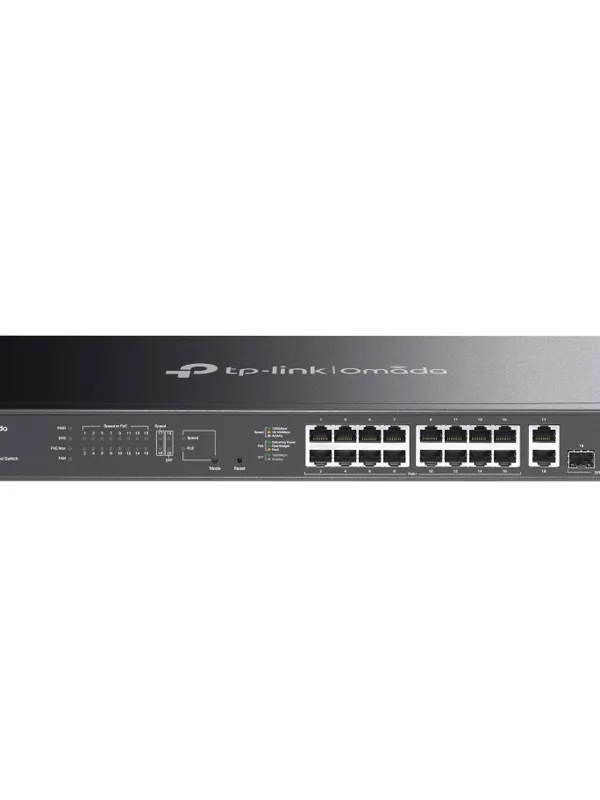 TP-LINK Omada ES220GMP 20-port 16x Gigabit PoE+ RJ45 2x Gigabit RJ45 2x Gigabit SFP managed mrežno stikalo switch