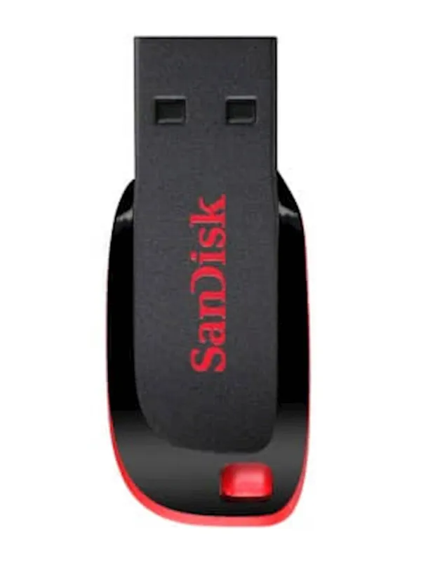 USB DISK SANDISK 32GB CRUZER BLADE, 2.0, črno-rdeč, brez pokrovčka