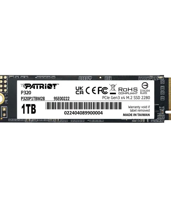 Patriot P320 1TB M.2 NVMe SSD PCIe Gen 3 x4