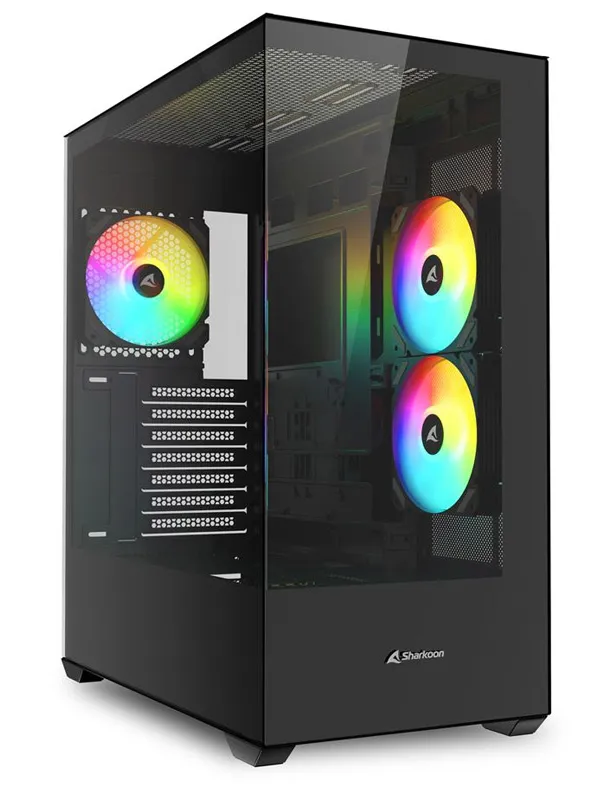 SHARKOON SK6 ARGB midiATX okno črno ohišje