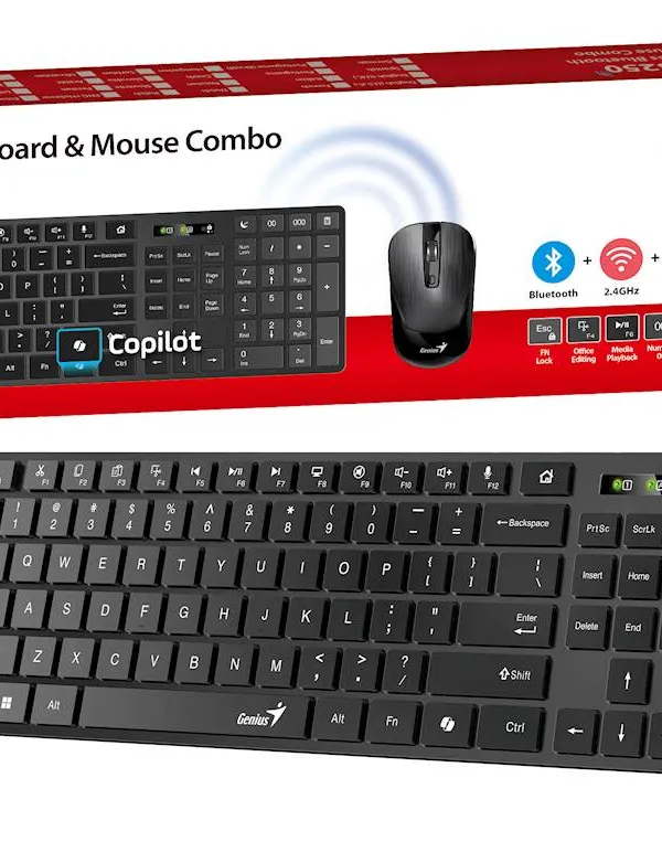 Tipkovnica Genius SlimStar 8250,AI,BLK,SER,BT+2.4GHZ