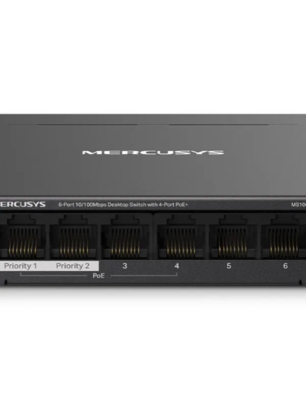 MERCUSYS MS106LP 6-port 10/100Mbps (4x PoE+) RJ45 mrežno stikalo switch