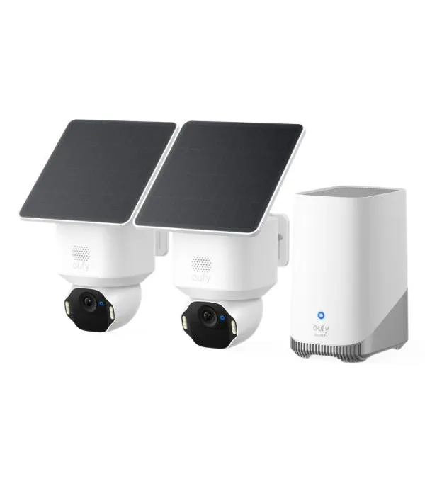 Anker Eufy Security SoloCam E42 komplet 2 kamer + HomeBase 3 baza + 2 solarna panela