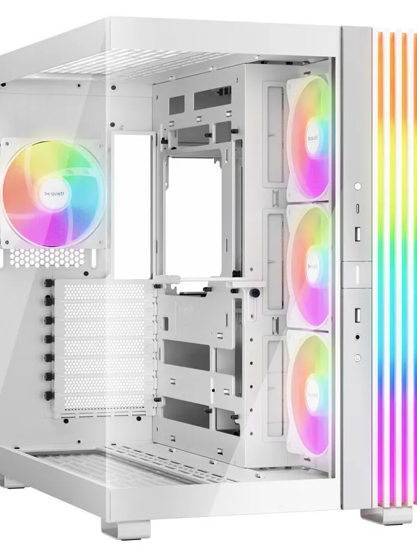 BE QUIET! LIGHT BASE 600 LX (BGW68) RGB midi-ATX okno belo ohišje