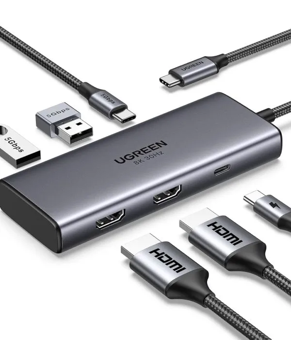 Ugreen 6v1 USB-C priklopna postaja s 100W PD vhodom