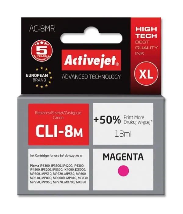 ActiveJet magenta črnilo CLI-8M