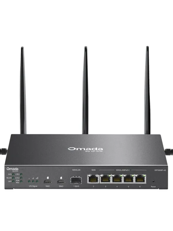 TP-LINK Omada ER706WP-4G AX3000 Gigabit VPN 4-port PoE+ usmerjevalnik router