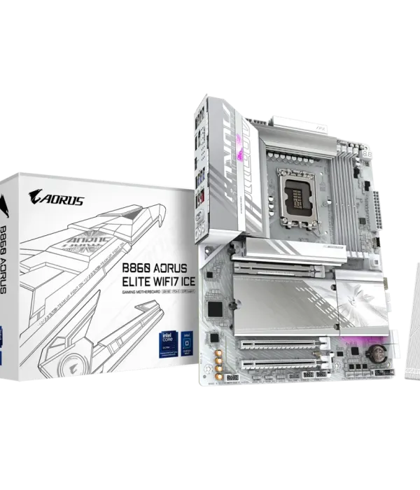 GIGABYTE B860 AORUS ELITE WF7 ICE, DDR5, SATA3, USB4, DP, Wi-Fi 7, LGA1851 ATX